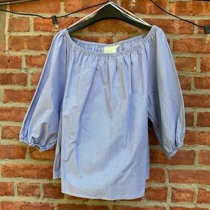 Maeve / Anthropologie Peasant blouse (Size M) Blue